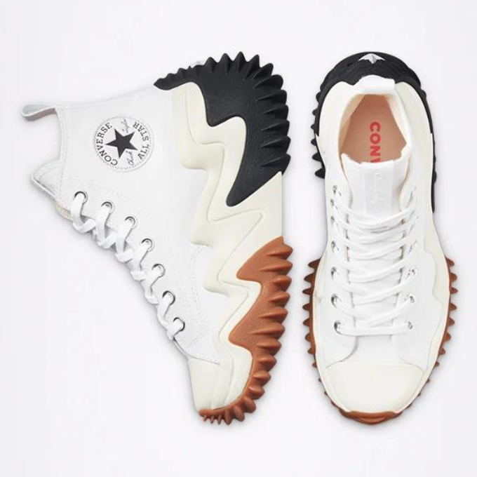Converse Run Star Motion Canvas Platform Hi White/Black/Gum Honey
