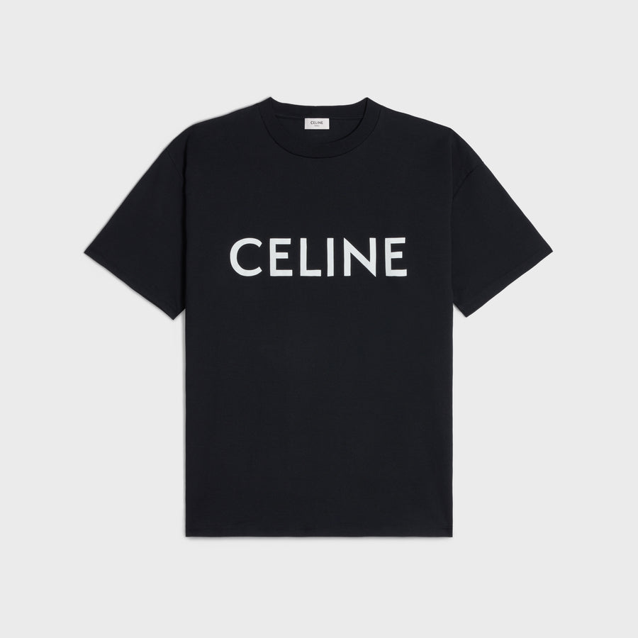 CELINE LOOSE T-SHIRT IN COTTON JERSEY BLACK / WHITE