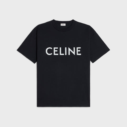 CELINE LOOSE T-SHIRT IN COTTON JERSEY BLACK / WHITE