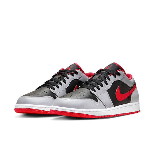 Jordan 1 Low 'Black Light Smoke Grey Gym Red'