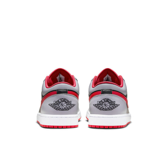 Jordan 1 Low 'Black Light Smoke Grey Gym Red'