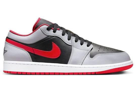 Jordan 1 Low 'Black Light Smoke Grey Gym Red'